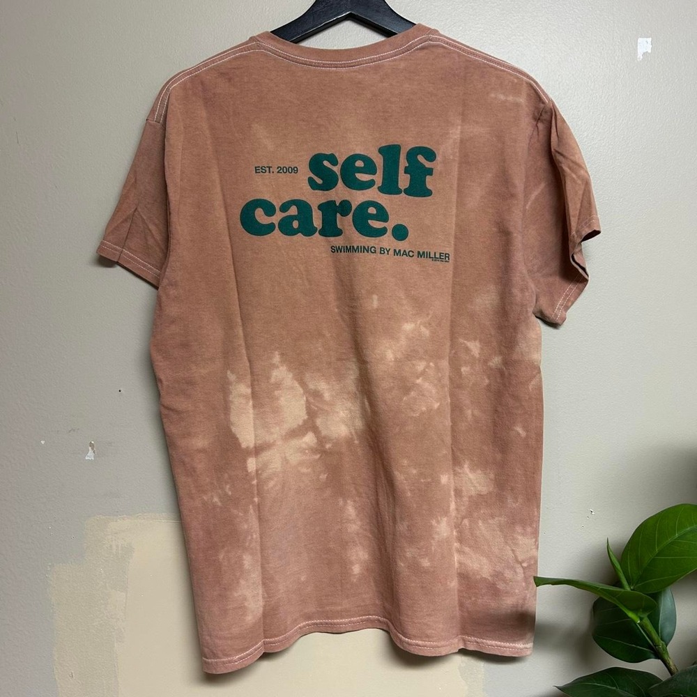 Mac Miller Self Care Swimming Tie Dye Shirt Brown Mens Medium Y2K 00s Retro